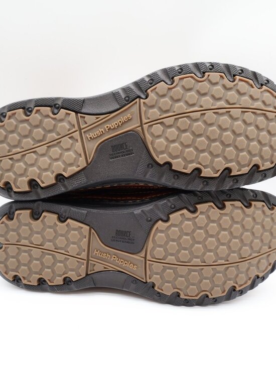 Hush Puppies Pathway Mens 10.5 Tan Leather Comfort Oxford Shoes H100746 NOS main image 11